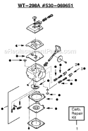 Page C Diagram and Parts List for XT20  Weed Eater Trimmer